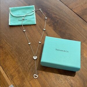 Tiffany & Co heart lariat station necklace